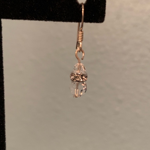 Crystal and bead earrings​ - Picture 2 of 2